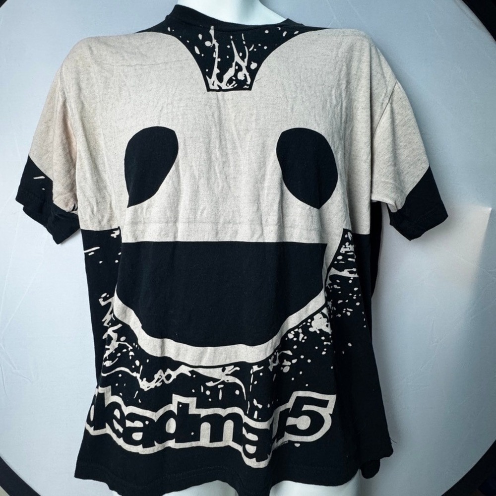 Deadmau5 T Shirt Graphic Print 2011 Tultex Fine Jersey Black Beige Large